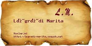 Légrádi Marita névjegykártya